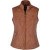 Diamond Quilted Leather Gilet Cognac : Hampton