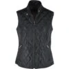 Diamond Quilted Leather Gilet Green : Hampton