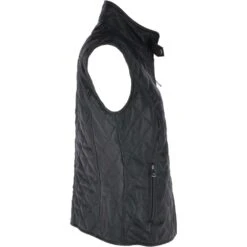 Diamond Quilted Leather Gilet Green : Hampton -Luxe Style Central diamond quilted leather gilet green hampton p2595 11457 image