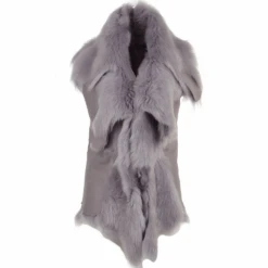 Double Collar Leather Gilet Lilac Orchid : Pegasus