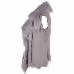 Double Collar Leather Gilet Lilac Orchid : Pegasus -Luxe Style Central double collar leather gilet lilac orchid pegasus p1534 6865 image