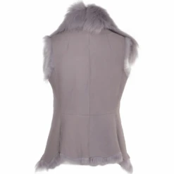 Double Collar Leather Gilet Lilac Orchid : Pegasus -Luxe Style Central double collar leather gilet lilac orchid pegasus p1534 6866 image