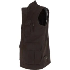 Eight Pocket Leather Gilet Brown/waxy : Serengeti -Luxe Style Central eight pocket leather gilet brown waxy serengeti p3931 18796 image