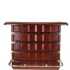 Exquisite Leather Bar Counter Chestnut: Vita Opulenta