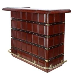 Exquisite Leather Bar Counter Chestnut: Vita Opulenta -Luxe Style Central exquisite leather bar counter chestnut vita opulenta p7709 27855 image