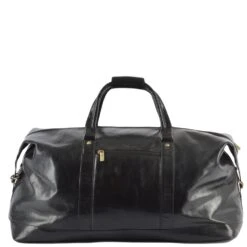 Extra Large Leather Travel Holdall Black/vt: 2081 -Luxe Style Central extra large leather travel holdall black vt 2081 p115 496 image