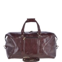 Extra Large Leather Travel Holdall Cognac/vt: 2081
