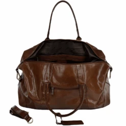 Extra Large Vegetable Tanned Leather Travel Holdall Chestnut : Lewis -Luxe Style Central extra large vegetable tanned leather travel holdall chestnut lewis p1630 7762 image