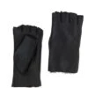 Extra Slim Sheepskin Leather Fingerless Glove Black/Black: Lancy -Luxe Style Central extra slim sheepskin leather fingerless glove black black lancy p4011 17394 image