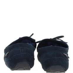 Classic Mens Suede Sheepskin Moccasin Slippers Navy/navy -Luxe Style Central fenland classic mens suede sheepskin moccasin slippers navy navy p4089 17600 image