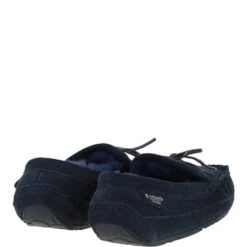 Classic Mens Suede Sheepskin Moccasin Slippers Navy/navy -Luxe Style Central fenland classic mens suede sheepskin moccasin slippers navy navy p4089 17601 image