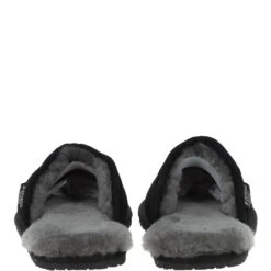 Classic Mens Suede Sheepskin Slippers Black/gray -Luxe Style Central fenland classic mens suede sheepskin slippers black gray p4095 17575 image