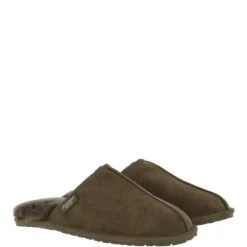 Classic Mens Suede Sheepskin Slippers Green -Luxe Style Central fenland classic mens suede sheepskin slippers green p4096 17567 image