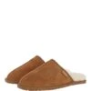 Classic Mens Suede Sheepskin Slippers Tan/beige -Luxe Style Central fenland classic mens suede sheepskin slippers tan beige p4098 17568 image