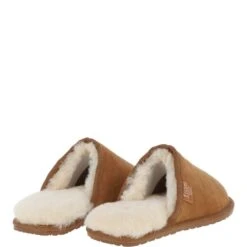 Classic Mens Suede Sheepskin Slippers Tan/beige -Luxe Style Central fenland classic mens suede sheepskin slippers tan beige p4098 17571 image