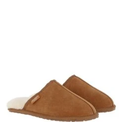 Classic Mens Suede Sheepskin Slippers Tan/beige -Luxe Style Central fenland classic mens suede sheepskin slippers tan beige p4098 17572 image