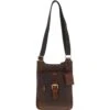 Cow Oily Leather Flight Bag Brown/Brandy Buff: FEN-782 -Luxe Style Central fenland cow oily leather flight bag brown brandy buff fen 782 p5698 20277 image