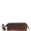 Cow Oily Leather Wash Bag Brown/Brandy Buff: FEN-787 -Luxe Style Central fenland cow oily leather wash bag brown brandy buff fen 787 p5706 20285 image