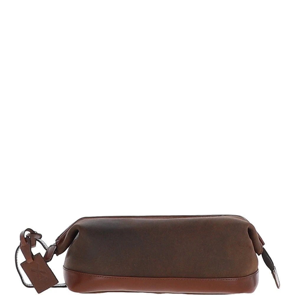 Cow Oily Leather Wash Bag Brown/Brandy Buff: FEN-787 3 Cow Oily Leather Wash Bag Brown/Brandy Buff: FEN-787