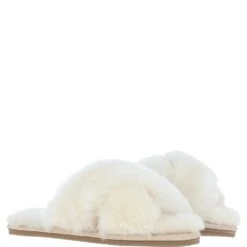 Ladies Sheepskin Crossover Slippers Natural: FCS -Luxe Style Central fenland ladies sheepskin crossover slippers natural fcs p8009 28508 image