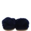 Ladies Sheepskin Crossover Slippers Navy: FCS