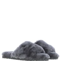 Ladies Sheepskin Sliders Grey: Suzy -Luxe Style Central fenland ladies sheepskin sliders grey suzy p7189 26520 image