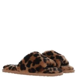 Ladies Sheepskin Sliders Leopard: Suzy -Luxe Style Central fenland ladies sheepskin sliders leopard suzy p7190 26524 image