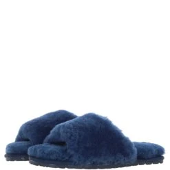 Ladies Sheepskin Sliders Navy: Suzy