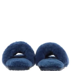 Ladies Sheepskin Sliders Navy: Suzy -Luxe Style Central fenland ladies sheepskin sliders navy suzy p7192 26533 image