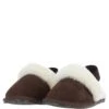 Real Sheepskin Wool Mule Slippers Brown: Elena