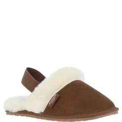 Real Sheepskin Wool Mule Slippers Chestnut: Elena -Luxe Style Central fenland real sheepskin wool mule slippers chestnut elena p8012 28520 image