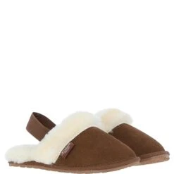 Real Sheepskin Wool Mule Slippers Chestnut: Elena -Luxe Style Central fenland real sheepskin wool mule slippers chestnut elena p8012 28524 image
