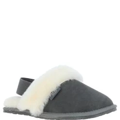 Real Sheepskin Wool Mule Slippers Grey: Elena -Luxe Style Central fenland real sheepskin wool mule slippers grey elena p8013 28526 image