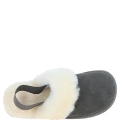 Real Sheepskin Wool Mule Slippers Grey: Elena -Luxe Style Central fenland real sheepskin wool mule slippers grey elena p8013 28527 image