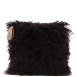 Sheepskin Cushion Chocolate: FF-Tibetan