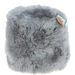 Sheepskin Pouffe Stool Grey: FF-POUFFE -Luxe Style Central fenland sheepskin pouffe stool grey ff pouffe p6461 23560 image