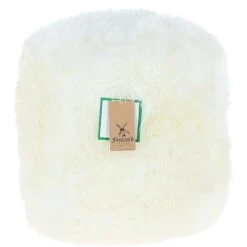 Sheepskin Pouffe Stool Ivory: FF-POUFFE