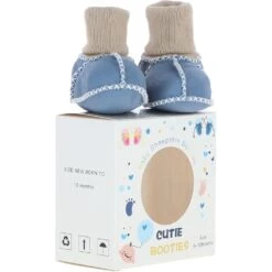 Unisex Kids Sheepskin Booties Baby Blue: Cuties -Luxe Style Central fenland unisex kids sheepskin booties baby blue cuties p5708 20344 image