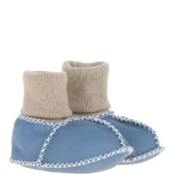 Unisex Kids Sheepskin Booties Baby Blue: Cuties -Luxe Style Central fenland unisex kids sheepskin booties baby blue cuties p5708 20345 image