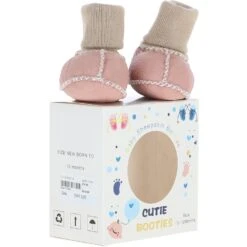 Unisex Kids Sheepskin Booties Baby Pink: Cuties -Luxe Style Central fenland unisex kids sheepskin booties baby pink cuties p5709 20351 image