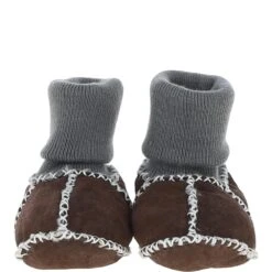Unisex Kids Sheepskin Booties Brown: Cuties