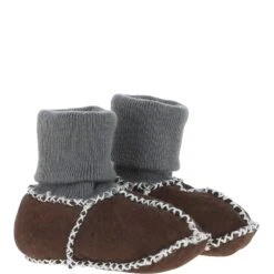 Unisex Kids Sheepskin Booties Brown: Cuties -Luxe Style Central fenland unisex kids sheepskin booties brown cuties p5710 20359 image