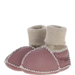 Unisex Kids Sheepskin Booties Dusty Pink: Cuties -Luxe Style Central fenland unisex kids sheepskin booties dusty pink cuties p5711 20362 image