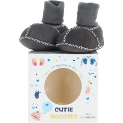 Unisex Kids Sheepskin Booties Grey: Cuties 10 Unisex Kids Sheepskin Booties Grey: Cuties -Luxe Style Central fenland unisex kids sheepskin booties grey cuties p5712 20368 image