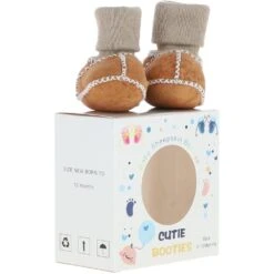 Unisex Kids Sheepskin Booties Lt Tan: Cuties -Luxe Style Central fenland unisex kids sheepskin booties lt tan cuties p5713 20379 image