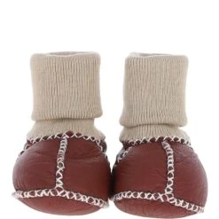 Unisex Kids Sheepskin Booties Maroon: Cuties