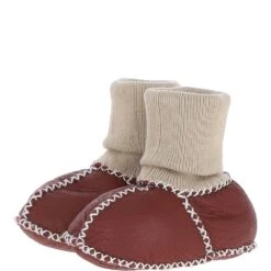 Unisex Kids Sheepskin Booties Maroon: Cuties -Luxe Style Central fenland unisex kids sheepskin booties maroon cuties p5714 20383 image