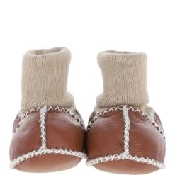 Unisex Kids Sheepskin Booties Tan: Cuties