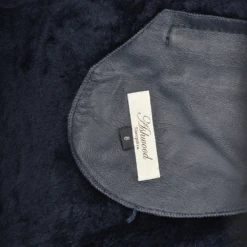 Fitted Sheepskin Aviator Flying Jacket Navy: Winnipeg -Luxe Style Central fitted sheepskin aviator flying jacket navy winnipeg p1451 6491 image