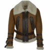 Fitted Sheepskin Aviator Flying Jacket Tan : Winnipeg -Luxe Style Central fitted sheepskin aviator flying jacket tan winnipeg p872 3737 image